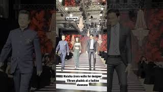 Malaika Arora walks for designer Vikram phadnis at a fashion show #fashion #bollywood #malaikaarora