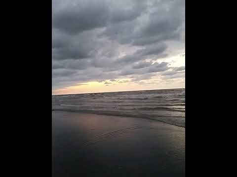 Walking along the Beach in a Cloudy evening  #nature #naturesounds #Sea #sunset