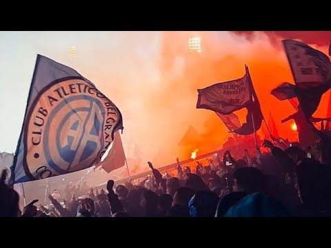 "Hinchada de BELGRANO vs Claypole || LA MAREA INVADIÓ JUNÍN " Barra: Los Piratas Celestes de Alberdi • Club: Belgrano • País: Argentina