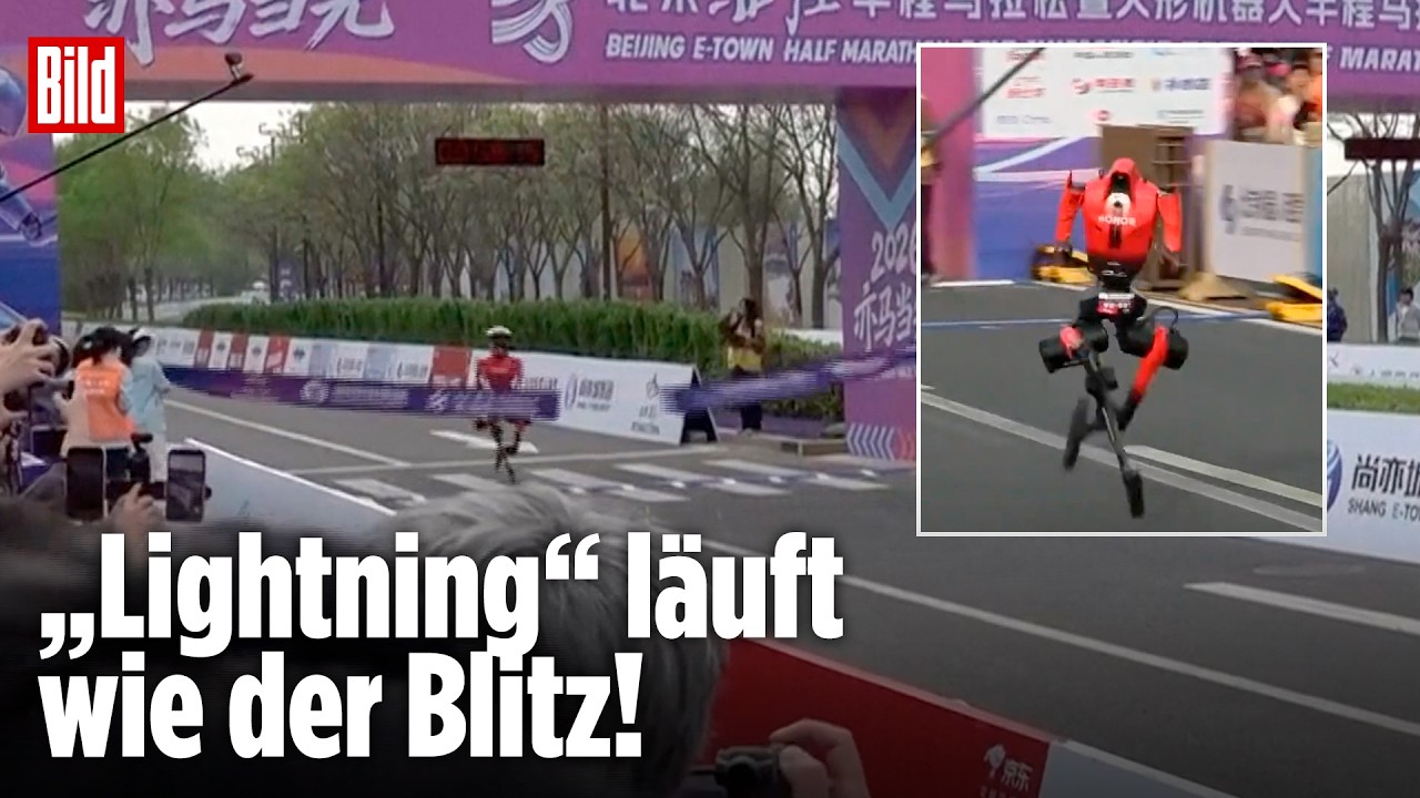 Mensch gegen Maschine: Chinesen lassen Roboter Halbmarathon laufen