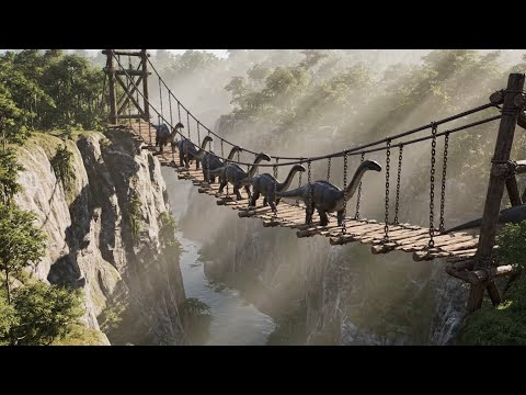 Final Battle in the Lava Hell: The Old Dinosaur Protects His Herd