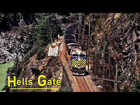 HUGE TRAINS THRU HELLS GATE IN THE FRASER CANYON & MORE!