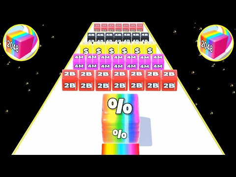 Relax & Satisfying Mobile Game New Video Jelly Run 2048 - 2048 ball run gameplay walkthrough part 1