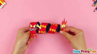 Toilet Paper Roll Chinese Dragon - paper tube crafts