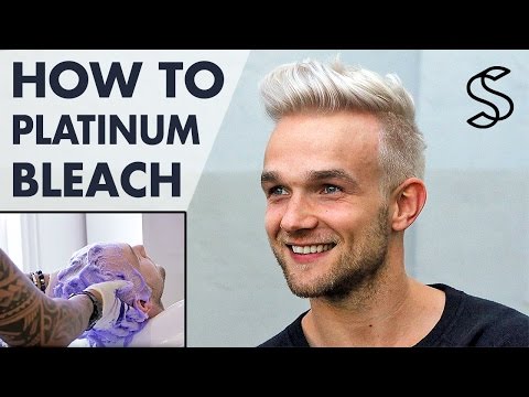 Platinum blonde hair for men - how to bleach men's...