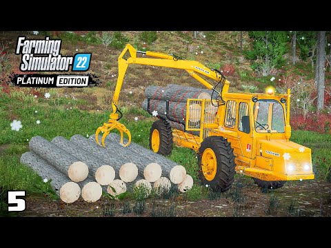 LOG TRANSPORTING IN A BLIZZARD | FS22 Platinum Edition - Episode 5