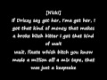 Drake- Up All Night Lyrics ft. Nicki Minaj