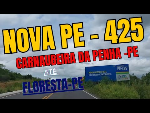NOVA PE 425 DE CARNAUBEIRA DA PENHA-PE À FLORESTA-PE