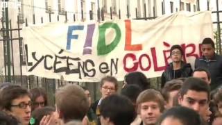 Roma student protest in Paris: Schools blockaded (Oct.17 ) Paris France