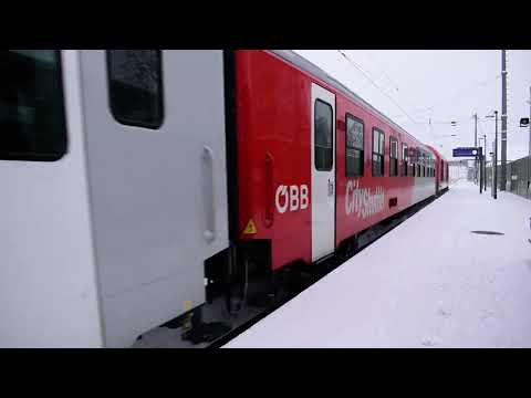 🚆 ÖBB 2016 mit 8073 – Winterliche Einfahrt in Seekirchen! ❄️🚉