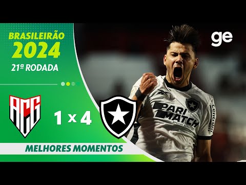 Gols e lances de Atlético-GO x Botafogo