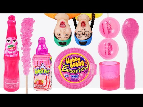 Pink Food Chocolate Spoon Jelly Mukbang DONA