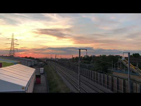 Class 92036 working 6O18 Ripple Lane - Dollands Moor via HS1 passing Rainham 23/05/19