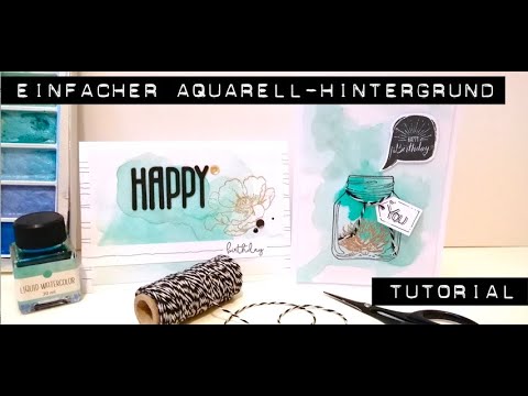 Einfacher Aquarell- Hintergrund für Karten / Handlettering  Tutorial