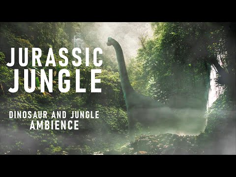 Jurassic Jungle - Dinosaur Ambience with Dinosaur, Waterfall and Jungle Sounds