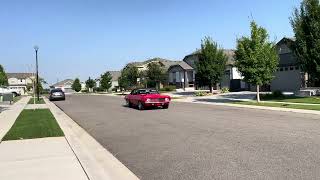 Modified 1969 Chevrolet Camaro Convertible Pulling Up