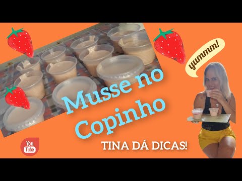 Como preparar Musse de Morango, bem fácil!#sobremesa #mussedemorango🍓