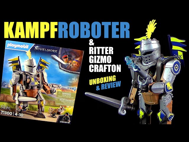 Vídeo relacionado con PLAYMOBIL Novelmore 71300 Novelmore - Combate Robot, el Caballero Gizmo Crafton y su Fuerte Robot de Batalla, Armado con Espada y cañón para el Torneo, Juguetes para niños a Partir de 4 años