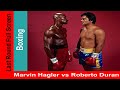 Marvin Hagler Vs Roberto Duran Widescreen Match Last Round Middleweight Boxing Title Fight 1983