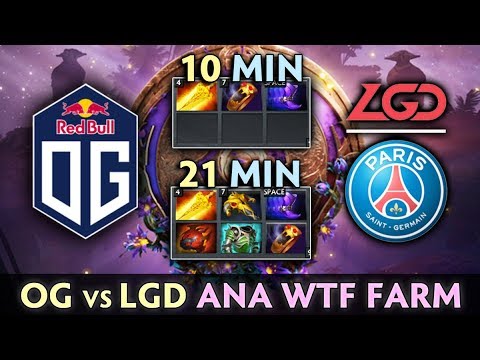 OG vs LGD — Ana WTF FARM SPEED on The International 2019