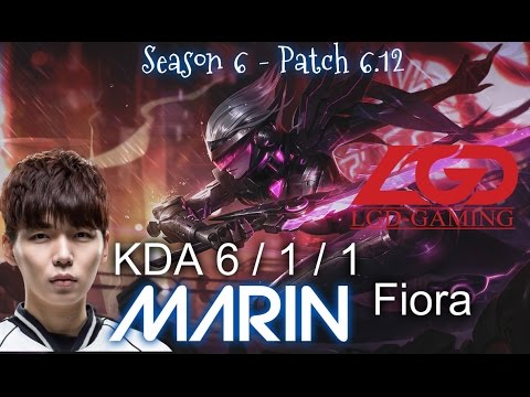 LGD MaRin FIORA Top vs EKKO - Patch 6.12 KR Ranked | League of Legends