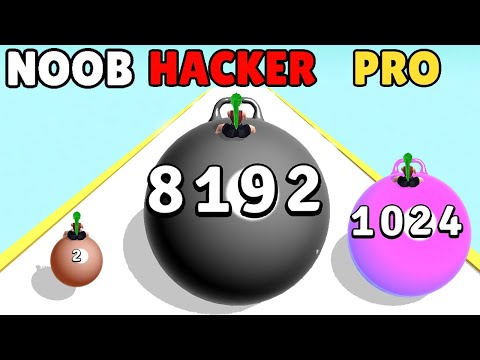 NOOB vs PRO vs HACKER in Yoga Ball Run