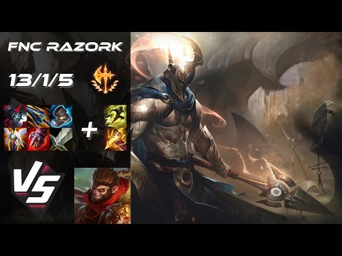 Fnatic Razork JUNGLE Pantheon vs Wukong - EU Grandmaster Patch 26.1