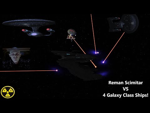 Reman Scimitar VS 4 Galaxy Class Starships | Star Trek Ship Battles | Bridge Commander | Retro Badge