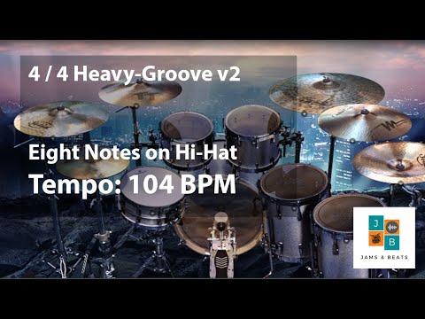 Heavy Groove v2 4/4 - 104 BPM - 8th on HiHat