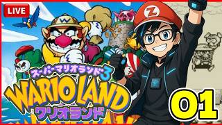【#01】ついに配信された「スーパーマリオランド3 ワリオランド」を初見の気持ちで頑張ります。【ワリオランド】
