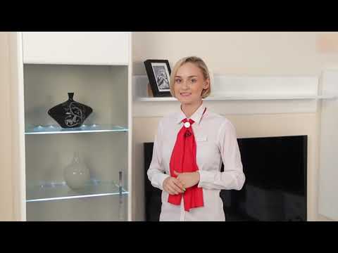 Настенный шкаф Наоми, цвет Фон серый, Джут ТД-208.07.27 в Челябинске - видео 2