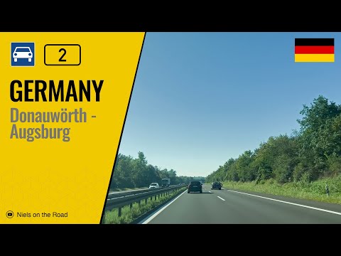 Driving in Germany: Bundesstraße B2 from Donauwörth to Augsburg