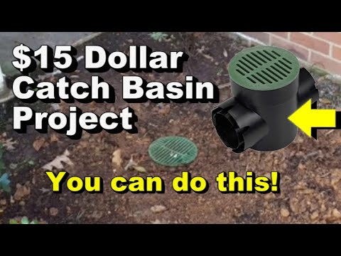 $15 Dollar Catch Basin - Weekend Project - Beats a French Drain EVERYTIME!