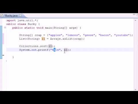 Intermediate Java Tutorial 9 Collections Method Sort Youtube