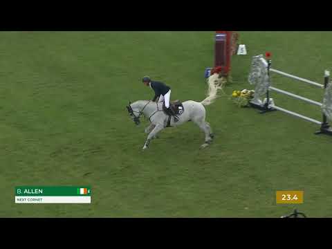 Bertram Allen & Next Cornet jump-off - Intl. 7/8 Y.O. Final by Elliott Group RDS Dublin Horse Show