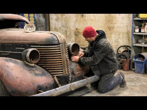From Rusted JUNKYARD Shell to CLASSIC Show Car | 1938 Pontiac Full Build by @Halfass Kustoms
