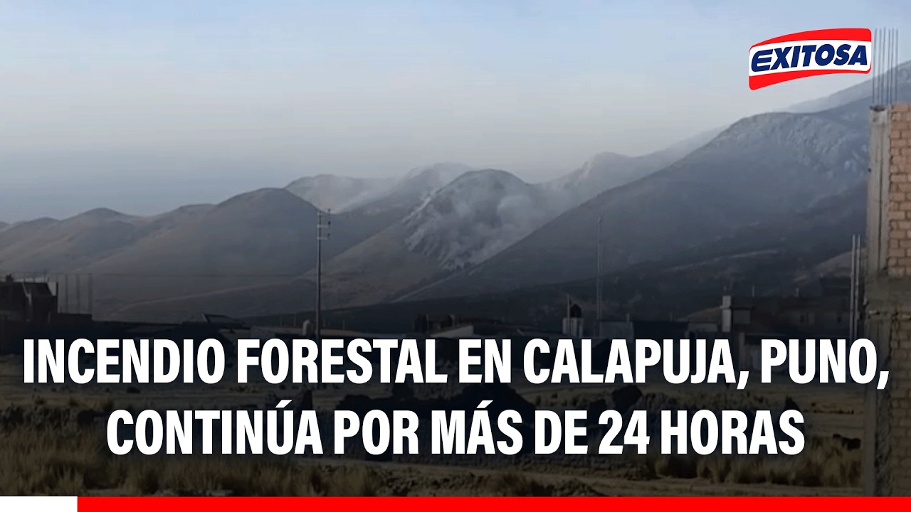 🔴🔵 Incendio forestal en Calapuja, Puno, continúa por más de 24 horas