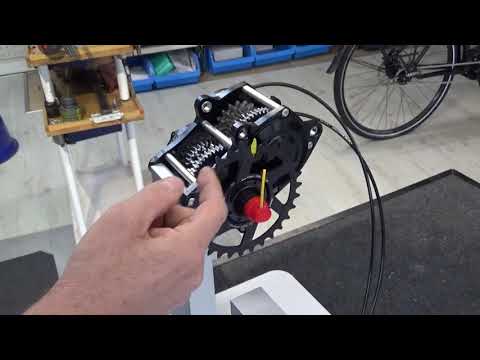 Pinion das geniale Getriebe    Demogetriebe mit Schaltvorgängen