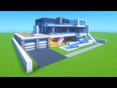 Minecraft Tutorial: How To Make A Modern  Mansion  "2021 Tutorial"