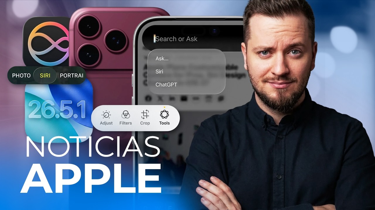 iOS 26.5.1 inminente, diseño nueva Siri, última hora iPhone 18 Pro y más noticias Apple