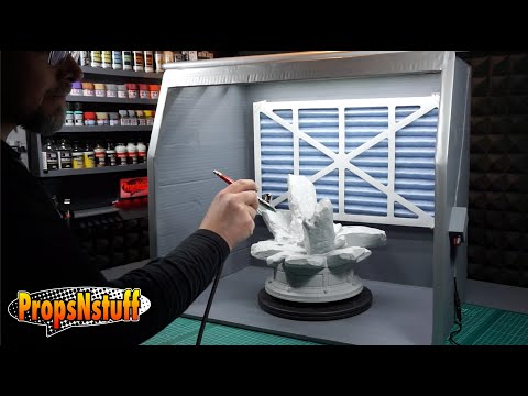 Making A Homemade Cardboard Spray Booth - DIY Tutorial With Free Blueprints N’stuff