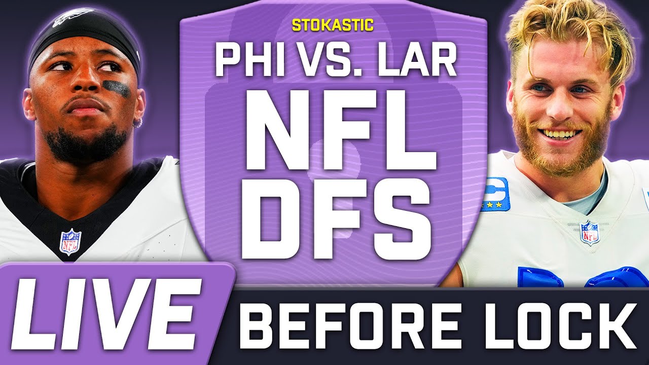 NFL DFS Showdown Live Before Lock | Eagles-Rams SNF Week 12 DFS Picks