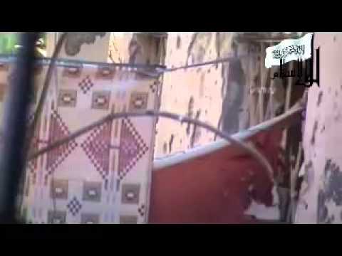 استهداف مقرات النظام بصاروخ محلي الصنع من قبل لواء الإسلام في حي الموظفين في مدينة دير الزور