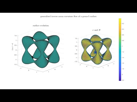 Generalised inverse mean curvature flow of a genus-5 surface