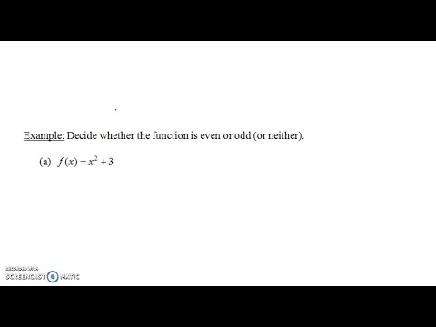 Even, Odd, or Neither Functions: Learn the Easy Way (Symmetry)