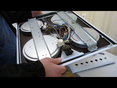 Indesit KN3C117A. Разборка, сборка, замена стеклокерамической поверхности. Очистка.