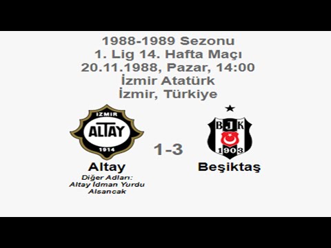 Altay 1-3 Beşiktaş [HD] 20.11.1988 - 1988-1989 Turkish 1st League Matchday 14