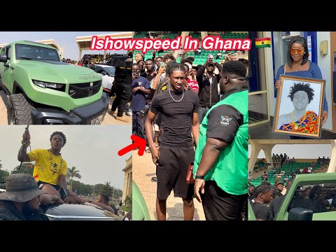 Ishowspeed in Shock as he meet son of Ghanaian Billonaire Cheddar in his customized bulletproof car 