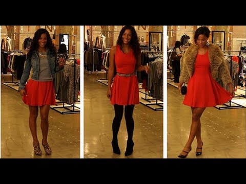 3 Ways to Wear 1 Red Dress For the Holidays!