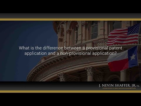 What is the difference between a provisional patent application and a non-provisional application?
